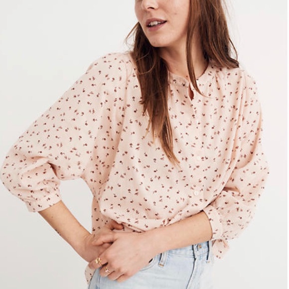 Madewell Tops - Madewell peasant top in delicate floral